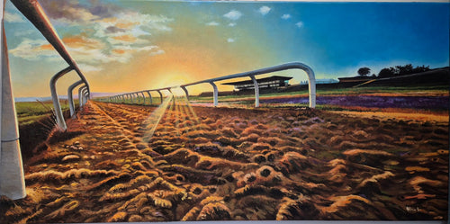 Curragh Racecourse Track at Sunset